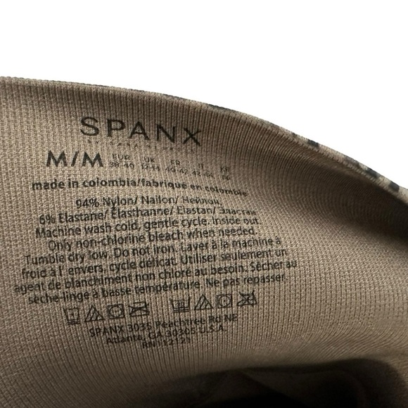 SPANX Look at Me Now Seamless Animal Print Leggings Sz Medium Brown Black FL3515 - Picture 8 of 10